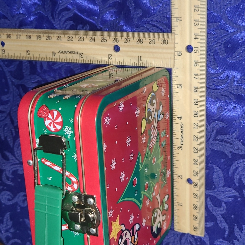 RARE Powerpuff Girls Christmas 🎄 Collectible Retro Mini Tin Lunch Box! - Picture 15 of 17